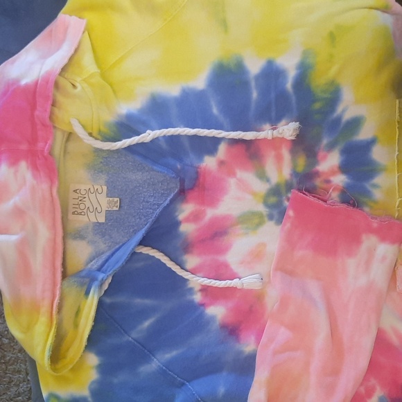 XL Billabong Tie Dye Hoodie Sweatshirt Y2K 😍 - Picture 2 of 7